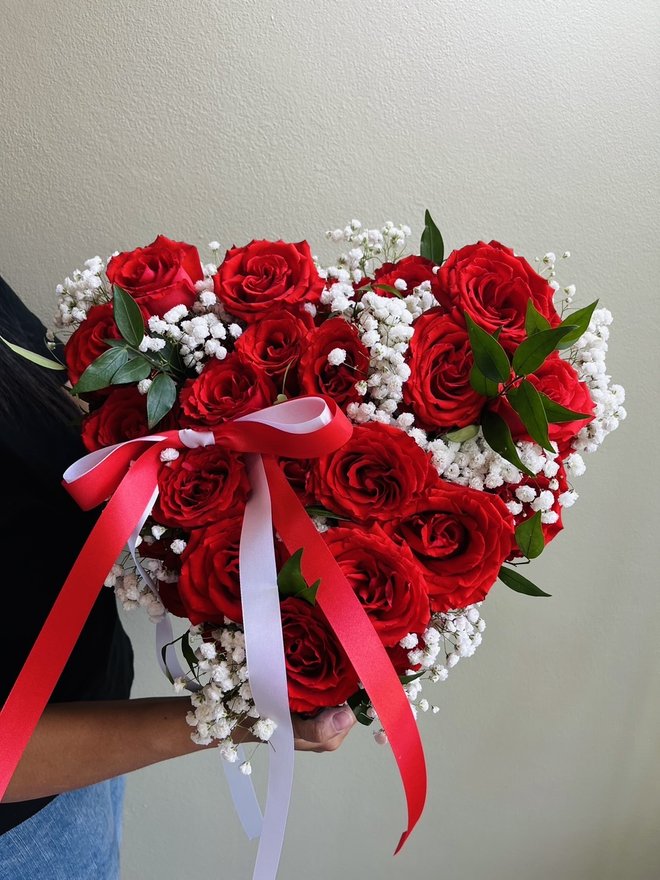 Heart rose gift
